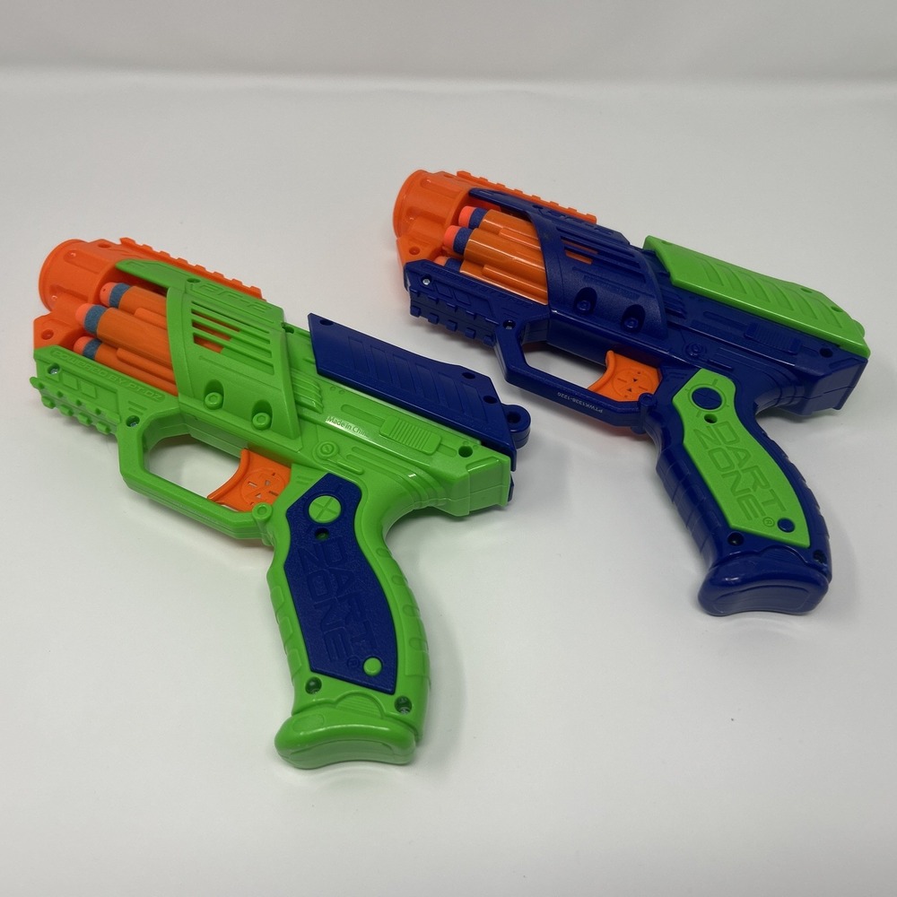 2 Dart Zone BF-2 Blaster Powered By PT-DZ 12 Darts Included Tested & Works